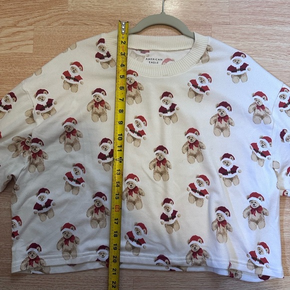 White Teddy Bear Sweatshirt Christmas‎ Super Soft Size Large - Picture 4 of 5